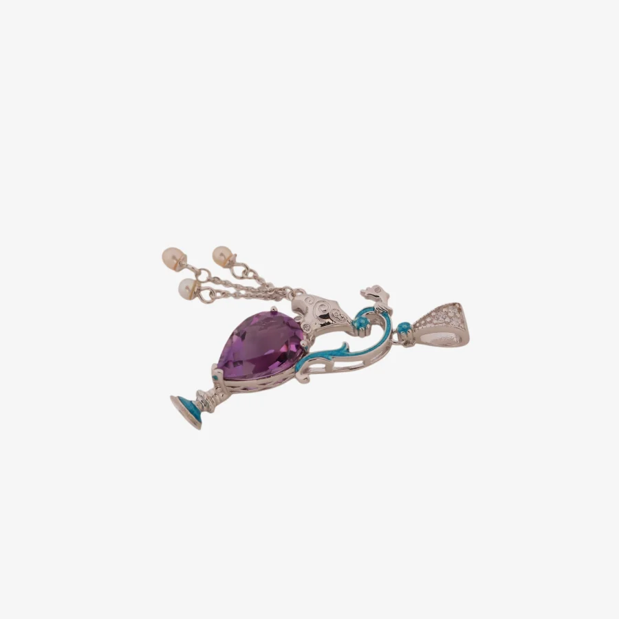 ZSJ031 C Treasure Vase Amethyst Pendant