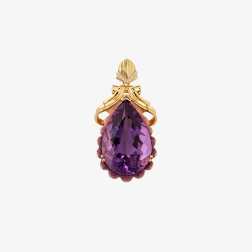 Elegant Teardrop Amethyst Pendant