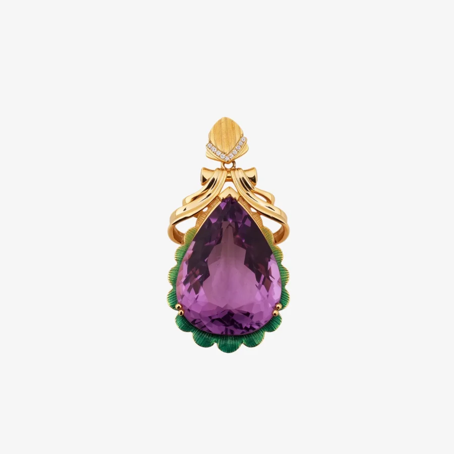 Elegant Teardrop Amethyst Pendant