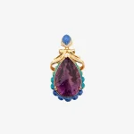 Gradient Floral Amethyst Pendant
