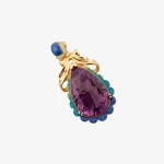Gradient Floral Amethyst Pendant