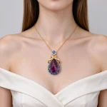 Gradient Floral Amethyst Pendant