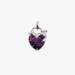 ZSJ038 A Heart Shaped Amethyst Pendant