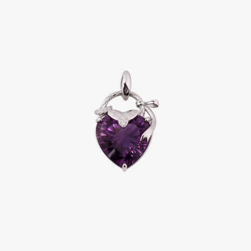 Heart Shaped Amethyst Pendant