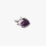 ZSJ038 C Heart Shaped Amethyst Pendant