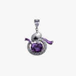 Full Diamond Gourd Amethyst Pendant