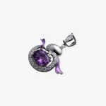 Full Diamond Gourd Amethyst Pendant
