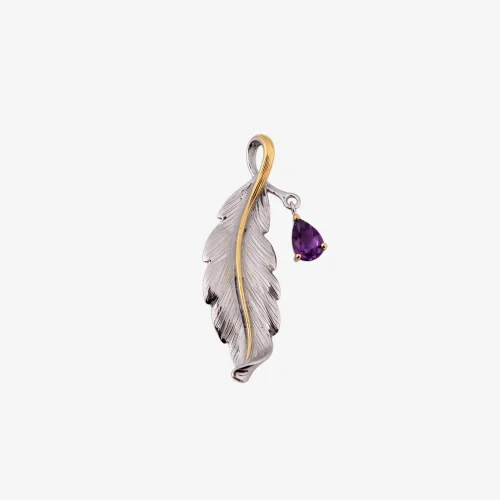 Feather Amethyst Pendant