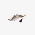 Feather Amethyst Pendant