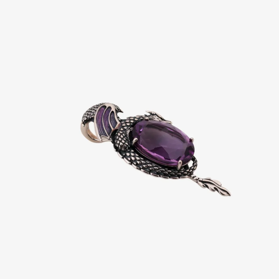 Python Pattern Amethyst Pendant