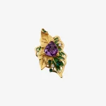 Color Accent Diamond Amethyst Pendan