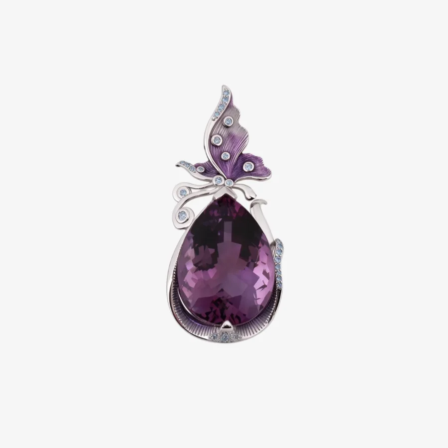 Stamen Musical Note Amethyst Pendant