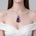Stamen Musical Note Amethyst Pendant