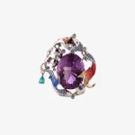 Heart Of The Ocean Amethyst Pendant