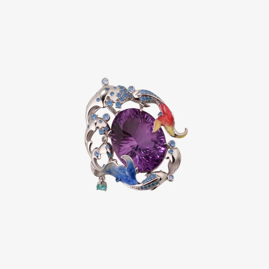 Heart Of The Ocean Amethyst Pendant